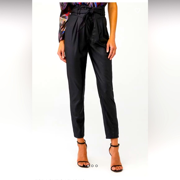 For Love And Lemons Pants - For love & lemons  leather Dillon high waisted bow revolve pants Nwt $220 spring